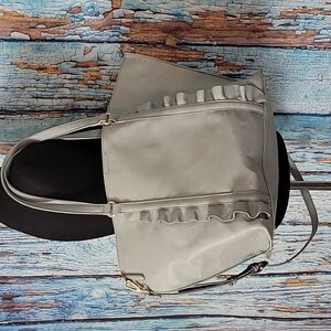 Sole Society Blue Ruffled Satchel